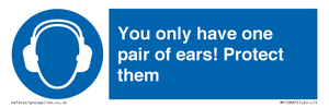 Mandatory: You only have one pair of ears! Protect them